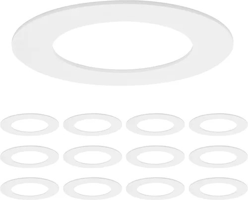 Maxxima Paquete de 12 anillos tipo goof de 4 pulgadas para luces empotradas, iluminación de lata o canless, diámetro exterior de 6.7 pulgadas,