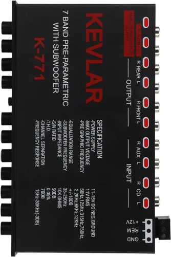 Miniatura 8 de Ecualizador gráfico de audio para automóvil, ecualizador gráfico de audio de coche de 7 bares, ecualizador de volumen de control para sistemas