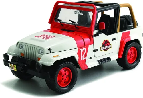 Jada Jurassic World 1:24 1992 Jeep Wrangler Jurassic World - Auto fundido a presión, juguetes para niños y adultos
