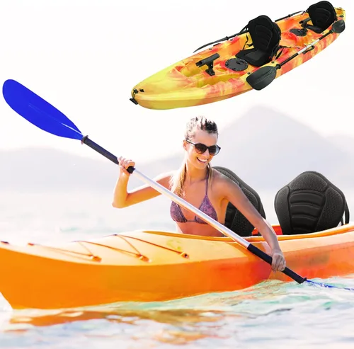Miniatura 8 de HLOGREE Asientos de kayak: 1/2 pieza, cojín acolchado grueso con soporte de respaldo, compatible con canoa y Ocean Sup