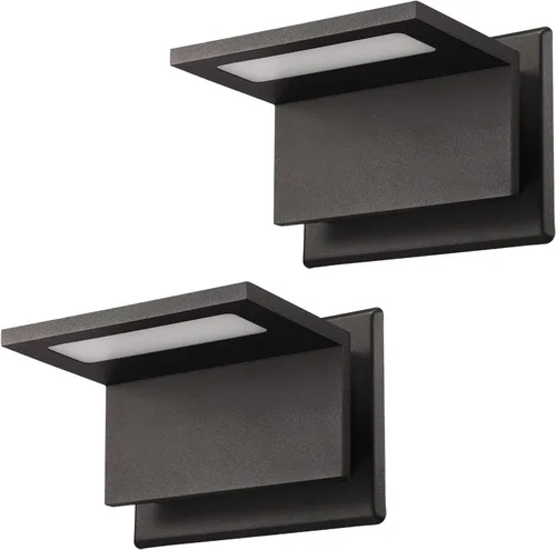 Miniatura 11 de Lámpara de pared LED para exteriores, lámpara de montaje en pared, moderna lámpara de iluminación, lámpara de aluminio gris para porche, puerta