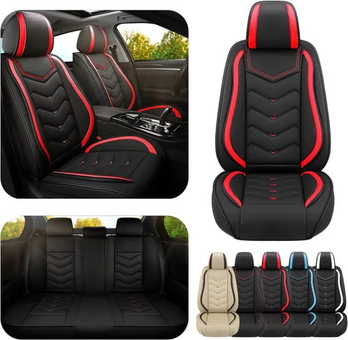 Miniatura 32 de ADERN Fundas de asiento de automóvil para Nissan Altima 2001-2026, funda de asiento de automóvil de piel de napa premium, elegantes fundas de Beige