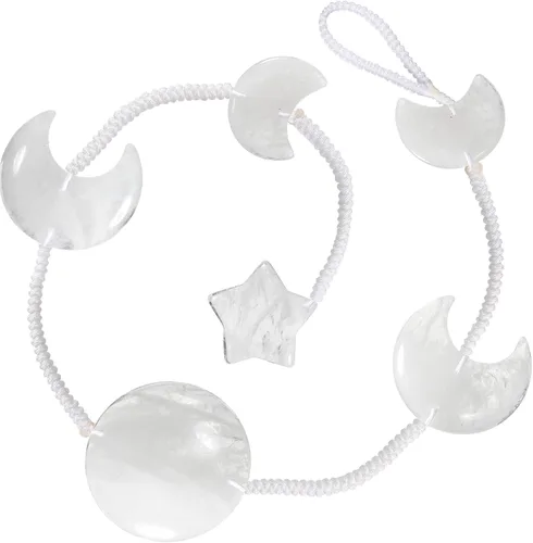 Miniatura 7 de rockcloud Adorno colgante hecho a mano con estrellas y luna, cristales curativos, decoración para el hogar, oficina, automóvil, para yoga