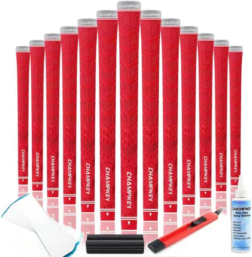 CHAMPKEY Y-PRO Empuñaduras de goma para golf de rendimiento, paquete de 13 con todos los kits de reparación - Empuñaduras para palos de golf con