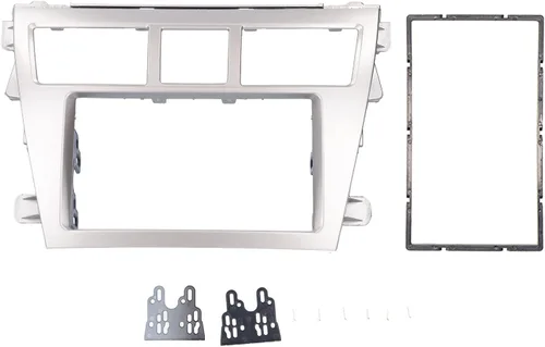 Miniatura 6 de Doble DIN coche estéreo Fascia Dash Kit para Toyota Belta Sedan Navigation (plata)