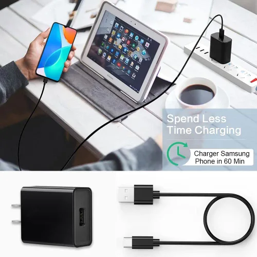 Miniatura 3 de Cable de carga USB C para Samsung Galaxy A14 5G, A23, A13, A54, A34, A03S, A04e, A04s, A04, A80, A70, A71, A60, A50, A40, A30, A20e, A20, A8, A8s