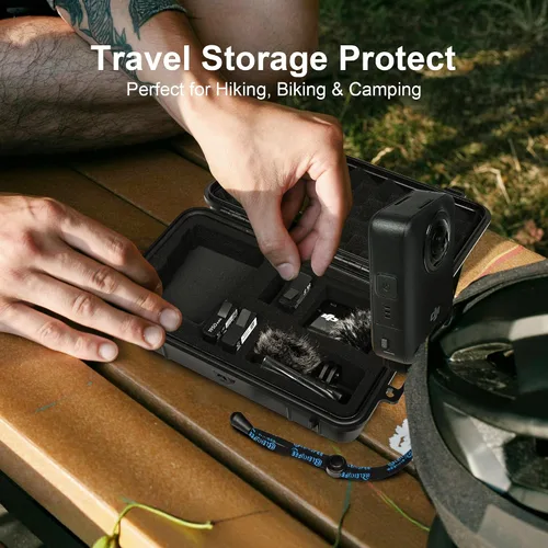 Miniatura 8 de Lekufee Estuche rígido impermeable de viaje para DJI Osmo 360, batería y otros accesorios (solo funda y bolsa)