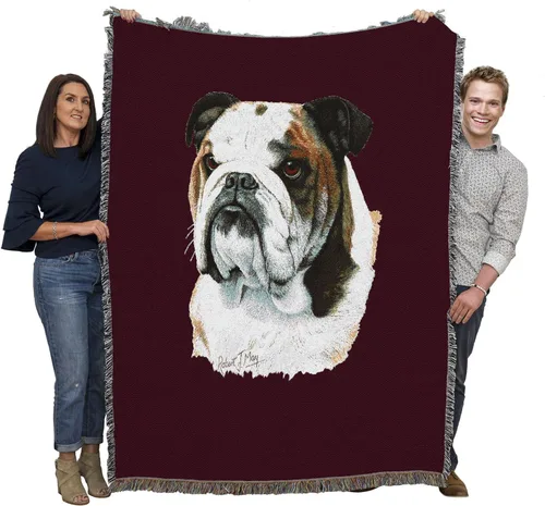 Miniatura 11 de Pure Country Weavers Manta con texto en inglés "I Said I was Sorry Bulldog por Bob Christie", regalo para los amantes de los perros, manta de tapiz