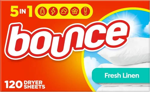 Bounce Hojas suavizantes de tela, aroma de lino fresco, 120 unidades