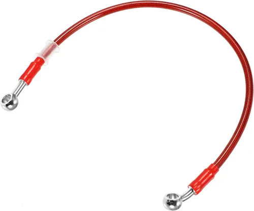 X AUTOHAUX 19.7 in 19.69 "Longitud 0.394 in ID motocicleta freno hidráulico tubo manguera aceite 28 ° 0 ° cable trenzado de acero inoxidable para