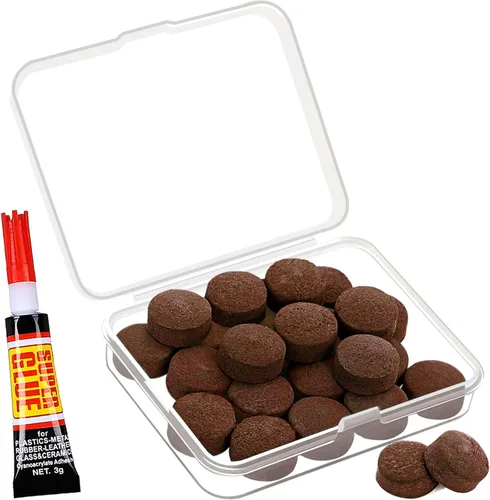 Miniatura 10 de Puntas para taco de billar - Kit de reparación y reemplazo de puntas para palo de taco de billar con caja de almacenamiento para puntas de palo