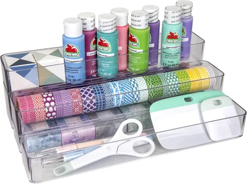 ArtBin 6959AG - Organizador de pared y escritorio 2 en 1, organizador de escritorio para montar en pared de estadio, transparente, 1 organizador