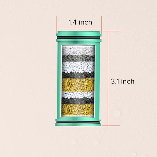 Miniatura 6 de Homlord Cartucho de repuesto de filtro de ducha para cabezal de ducha filtrado, paquete de 2 filtros suavizantes de agua multietapa para agua dura