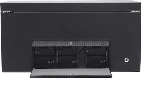 Miniatura 6 de Enrollador triple para reloj WOLF Viceroy con almacenamiento, Contemporáneo, Negro