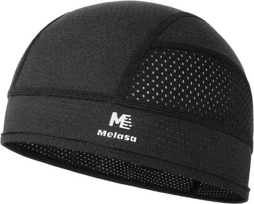 MELASA Gorras de calavera refrescante, forro de malla ligera debajo del casco, ciclismo, motocicleta, casco duro para hombres y mujeres