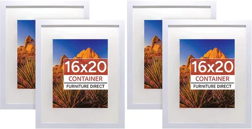 Miniatura 10 de Container Furniture Direct Marcos de fotos colgantes de 11 x 14 pulgadas para pared con plexiglás y doble colgador de montaje para formatos Negro