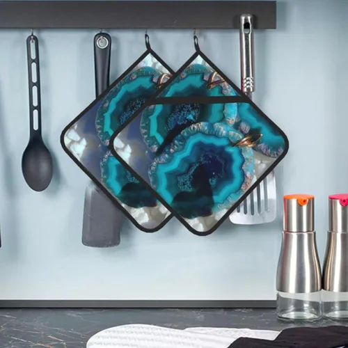 Miniatura 14 de 2 soportes para ollas para cocina, resistentes al calor, con patrón Corgi, almohadillas calientes, lavables, para cocinar, salvamanteles cuadrados