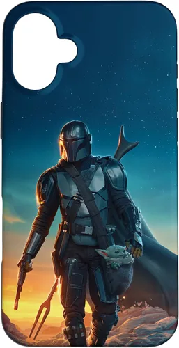 Miniatura 22 de iPhone 11 Pro Max Star Wars The Mandalorian and Grogu Sunset Poster Case