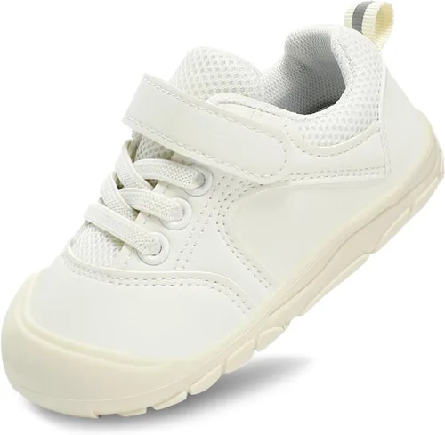 SOPMDH Zapatos para niños y niñas, zapatos transpirables para caminar, ligeros, antideslizantes, para recién nacidos, zapatos planos 6, 9, 12, 18