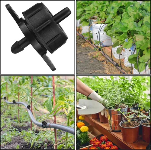 Miniatura 7 de Didaey 50 piezas de emisores de riego por goteo de 1 GPH, tubería de agua, tubo de riego de compensación de presión, sistema de emisores de goteo