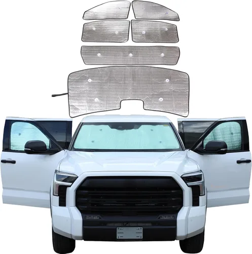 Miniatura 10 de Aunginsy Parasol para parabrisas delantero compatible con Toyota Tundra/Sequoia 2022-2024, parasol plegable reflectante para rayos UV y protección