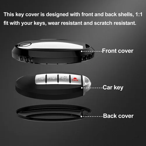 Miniatura 3 de Funda para llavero Nissan, Negro