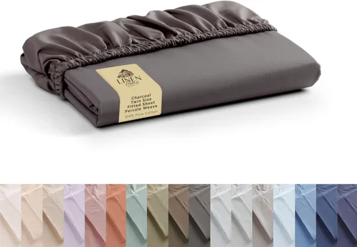 Miniatura 62 de Sábana bajera de 100% algodón percal, tamaño King, verde salvia, 1 sábana bajera con bolsillos profundos, ropa de cama fresca y resistente, 78 x 80