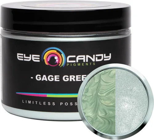 Miniatura 10 de Eye Candy Polvo de pigmento de mica prémium Kaiso Green (50 G), multiusos, aditivo para artes y manualidades, epoxi, arte de resina, esmalte