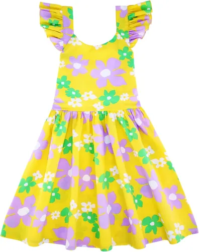 Miniatura 213 de Vestido de verano para niña, de algodón, con diseño floral