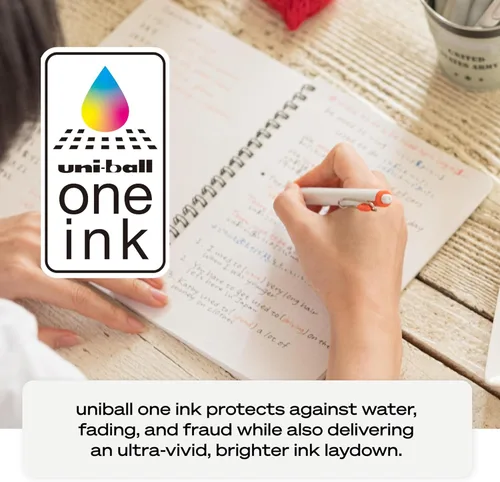 Miniatura 6 de Uniball One - Paquete de 12 bolígrafos de gel ultra micro negros de 0.015 in; bolígrafos de tinta de gel, suministros de oficina vendidos por