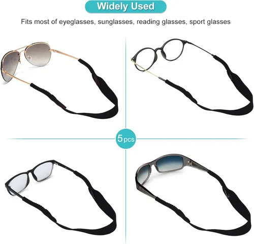 Miniatura 5 de Joyzan Correa para lentes, retenedores de lentes de sol deportivos de neopreno flotante, soporte antideslizante de silicona para gafas, cordón