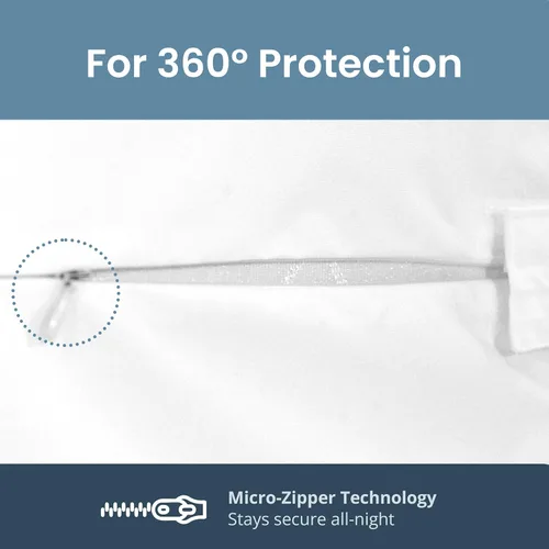 Miniatura 3 de Funda para colchón con cierre SafeRest, probada en laboratorios a prueba de chinches, de ácaros del polvo e impermeable, transpirable, silenciosa
