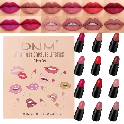 Miniatura 8 de evpct Tintas de labios que se despegan de color rojo mauve profundo con pinza, lápiz labial líquido mate de larga duración, resistente al agua