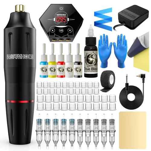Miniatura 10 de Kit de Pistola de Tatuaje Cartucho Kit de Máquina de Tatuaje Kit de Tatuaje Kit de Pluma de Tatuaje para Principiantes Pluma de Tatuaje Rotativa