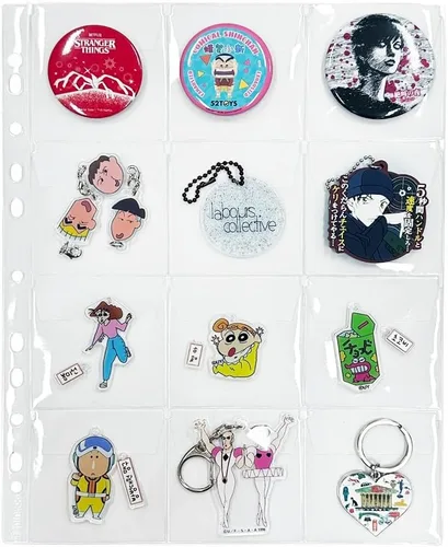 Miniatura 5 de 20 bolsillos de doble cara (2 x 2.2), 10 hojas de 32 tipos de fundas de bolsillo transparentes, páginas de repuesto para álbum de fotos