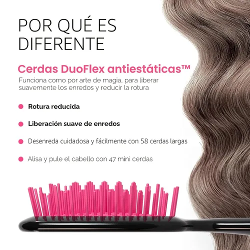 Miniatura 3 de FHI HEAT Unbrush Wet & Dry - Cepillo para desenredar el cabello, color rosa Flor de cerezo
