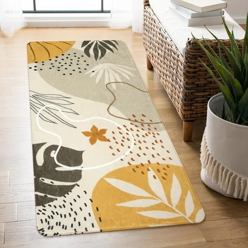 Miniatura 30 de Lahome Alfombra de pasillo rosa - Alfombra de 2x7, alfombra antideslizante lavable para baño, alfombra ligera para piso, alfombras para pasillo