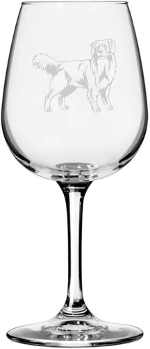 Miniatura 148 de Copa de vino de 12.75 onzas con diseño de perro grabado
