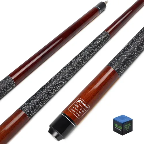 Miniatura 15 de Palo de billar para adultos - Taco de billar de arce de 2 piezas de 58 pulgadas con punta de 13 mm y empuñadura de lino - Elija entre 8 colores y 4