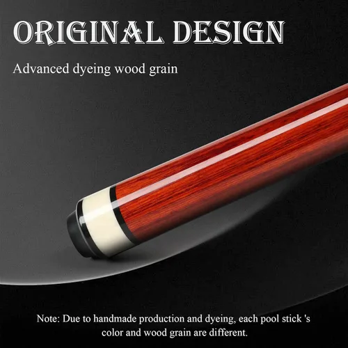 Miniatura 3 de lotmusic Advanced Pool Stick with Telescopic Cue Extension, Original Dyeing Brown Cue Sticks for Billiard Enthusiasts, 58'' Pool Cue Set with Teñido
