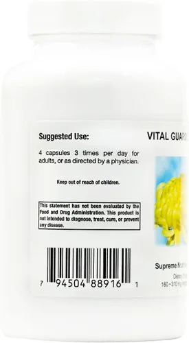 Miniatura 2 de Supreme Nutrition Vital Guard Supreme, 160 cápsulas vegetarianas de crisantemo puro