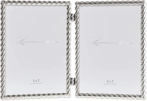 Miniatura 10 de Lawrence Frames Marco de metal con diseño de cuerda, 4 x 6, color plateado Plata