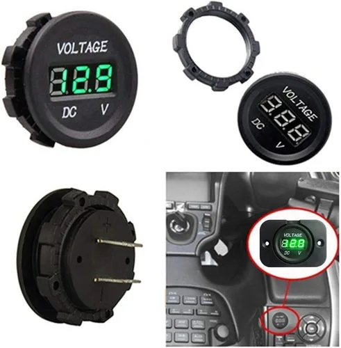 Miniatura 3 de ZYTC Voltímetro de pantalla LED digital universal Medidor de voltaje impermeable para DC 12V-24V Coche Motocicleta Auto Camión (azul)