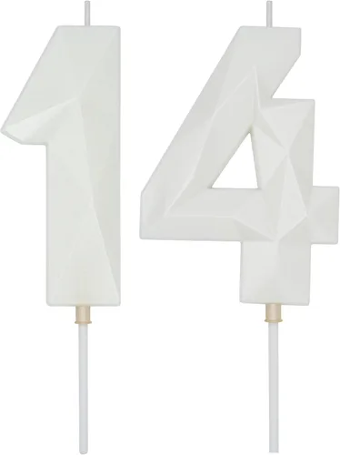Miniatura 341 de DERVENTA Velas de cumpleaños con números grandes, 3D, color rosa, 3.7 pulgadas, decoración para tartas de fiesta, 1 pieza (número 3 rosa)
