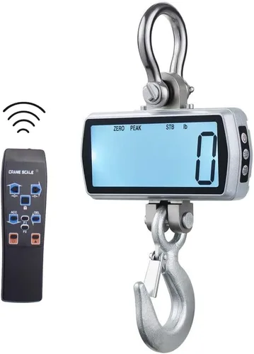Miniatura 8 de iDili 2,204.6 lbs 2000LBS 1T Báscula digital de aluminio para grúa pesada Escala colgante compacta OCS-S1 Pantalla LED de tipo inteligente 1.1 lbs