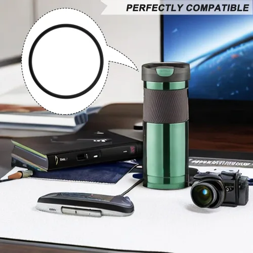Miniatura 3 de 10 sellos de tapa de goma de repuesto compatibles con taza de viaje Contigo Snapseal Byron de 16 y 20 onzas, sellos de goma a prueba de fugas, Negro