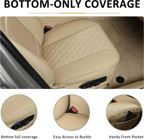 Miniatura 3 de Black Panther 1 par de fundas de asiento de poliuretano para automóvil, protector de asiento delantero de envoltura completa compatible con el 95%
