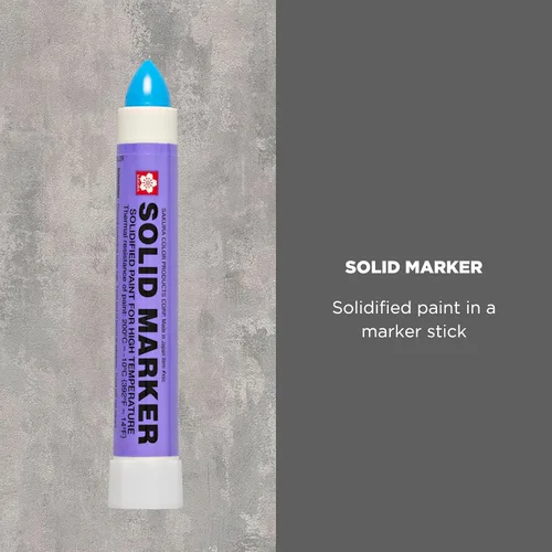 Miniatura 2 de Marcador de pintura solidificada Solid Marker de Sakura, de 14 a 392 grados Fahrenheit, Azul, 1 Azul (Blue Paint)