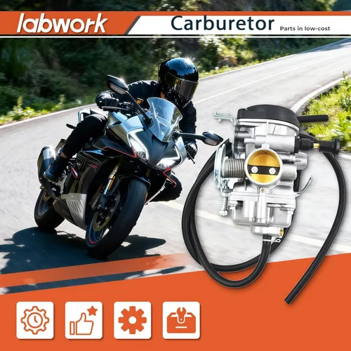 Miniatura 2 de labwork - Repuesto de carburador plateado para Yamaha TW200 TW 200 Trailway 2001-2017
