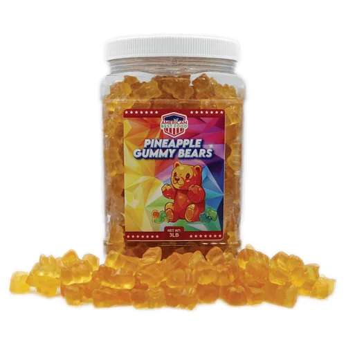 Miniatura 10 de Oso de goma de 3 libras en recipiente de plástico transparente (6 sabores)